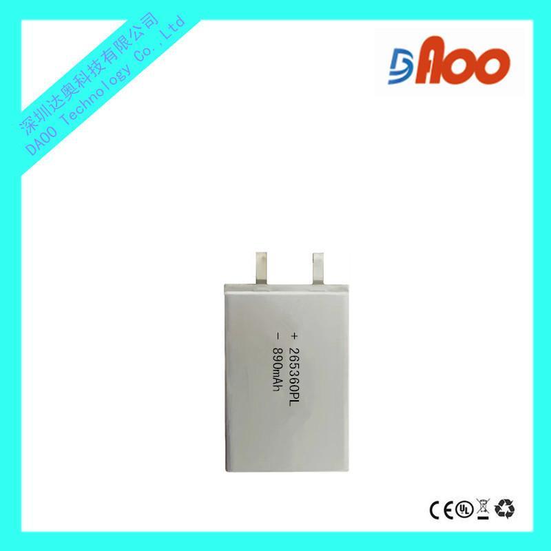 供应3.7V SONY 索尼 聚合物锂电池 265360PL 890mAh 可充电电池