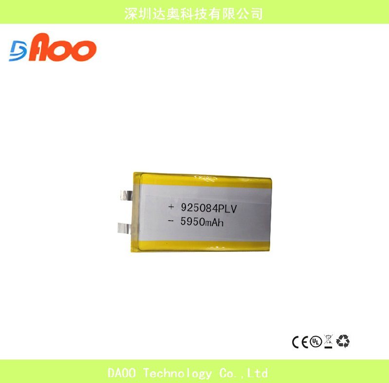 高品质高质量3.7V 925084PLV 5950mAh 聚合物锂电池 可充电电池